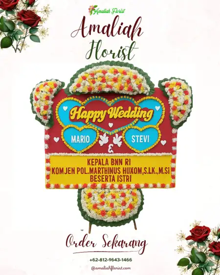 Papan Bunga Pernikahan Kutaampel